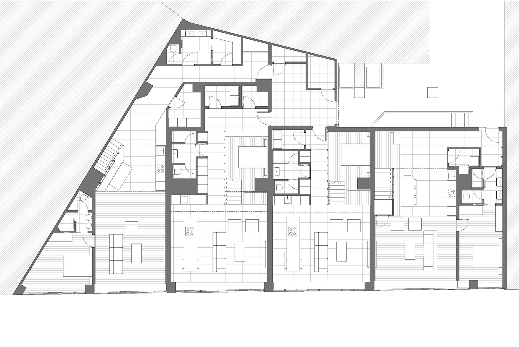 Ansede Quint Ns Transformation Of Offices Into Four Apartments Afasia