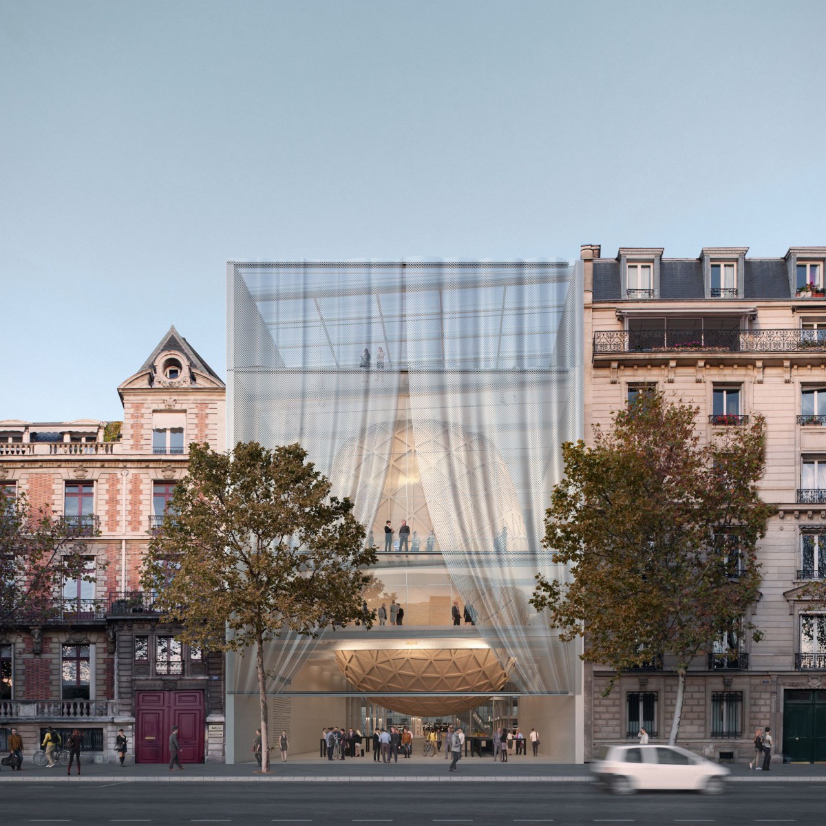 Shigeru Ban  .  Concert hall . Paris (1)