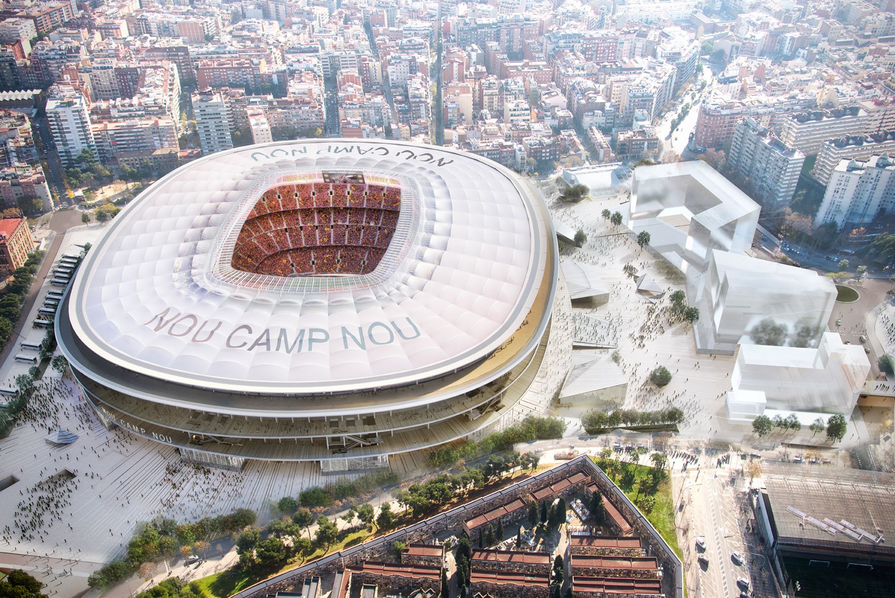 Камп нов. Стадион Камп ноу в Барселоне. Барселона футбольный стадион Камп ноу. Барселона стадион Camp nou. Новый Камп ноу стадион.
