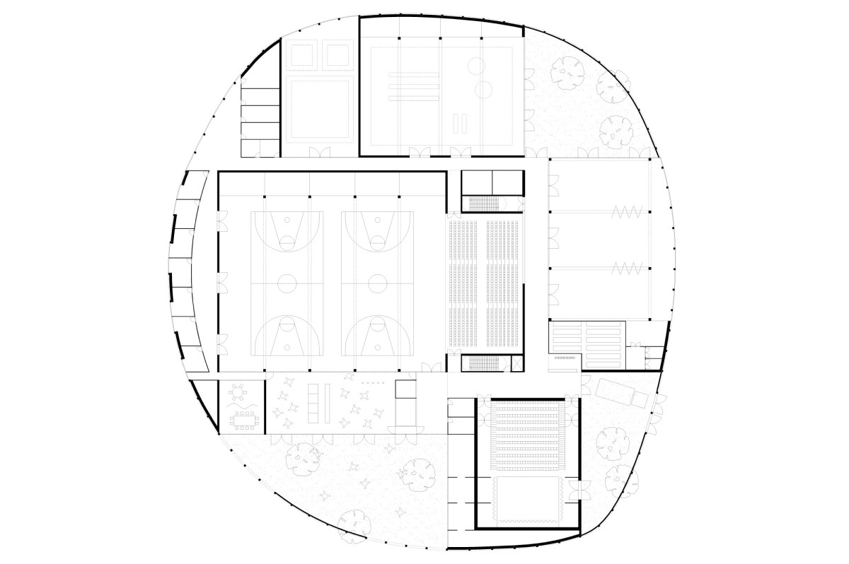 AgwA . de vylder vinck taillieu . Sport and leisure centre . Waasmunster (1)