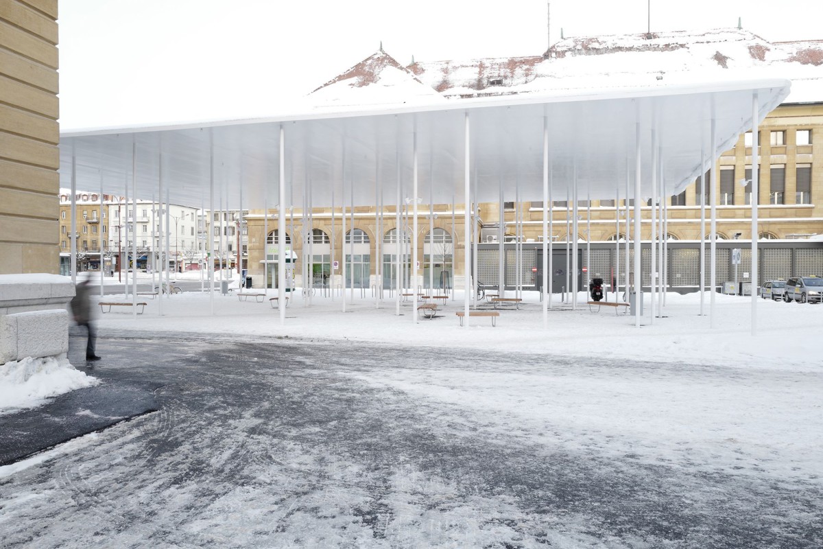 frundgallina. Reorganization of the train station square . La Chaux-de-Fonds  (1)