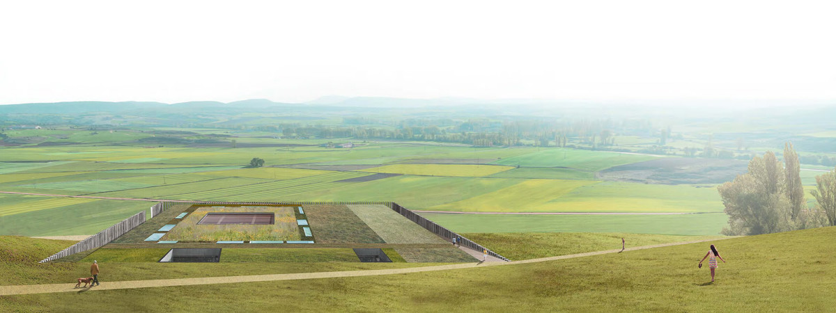 Linazasoro Sánchez . centro de recepción en el yacimiento arqueológico de Clunia . Burgos (1)