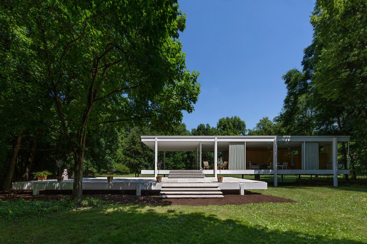 Mies van der Rohe . Farnsworth House . Illinois afasia (1)