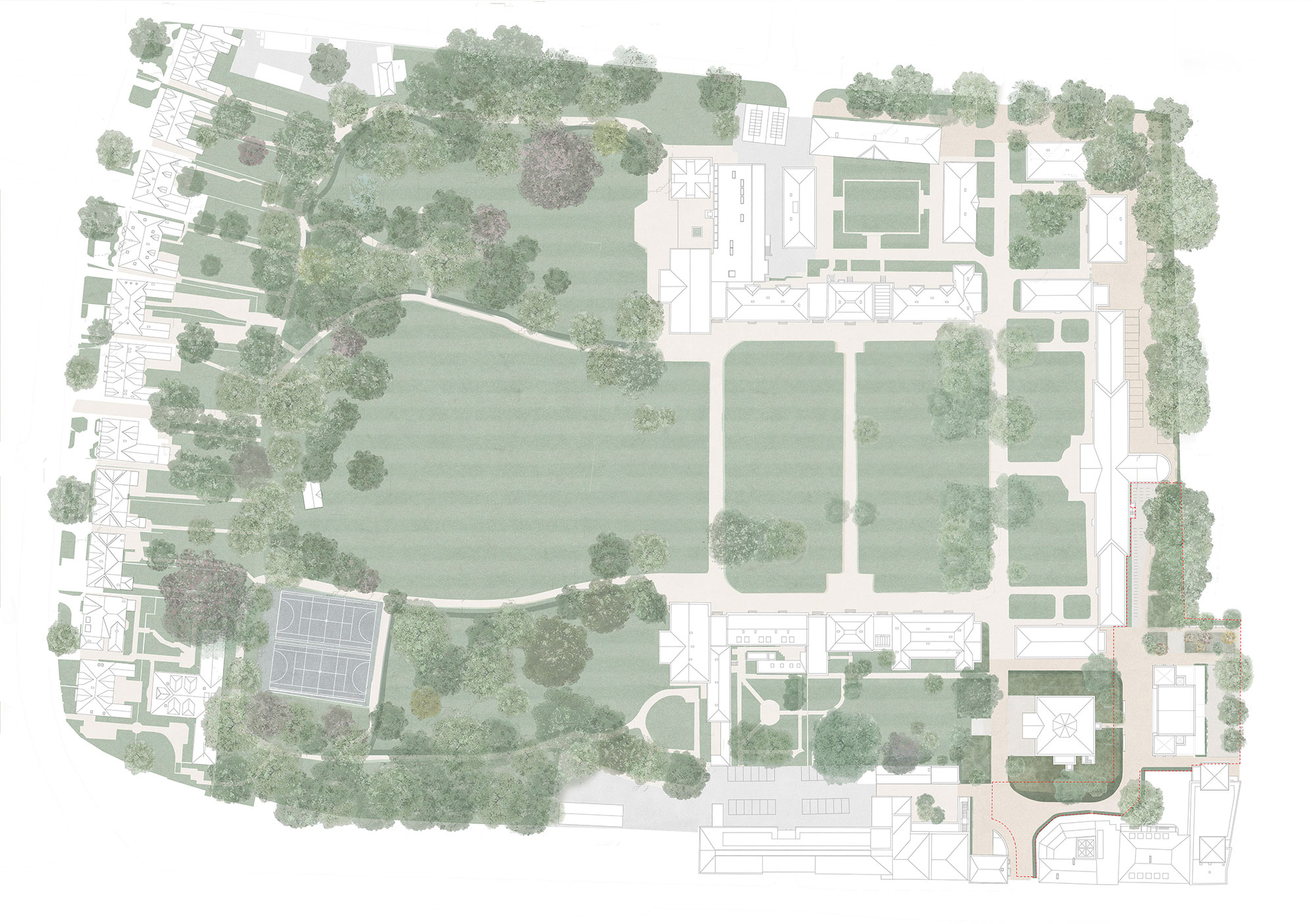 Caruso St John . Downing College Student Centre . Cambridge